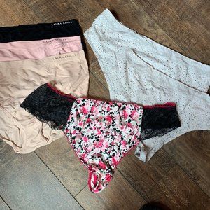 6 Pair underwear, 3 thong (size 3X, 2X and 1X) and 3 full briefs (size 3X)